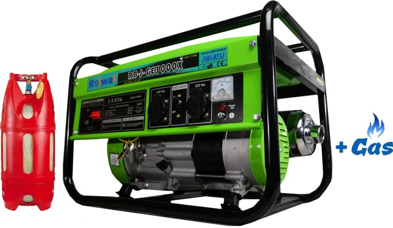 Двопаливний генератор Rolwal RB-J-GE3000X Газ-Бензин