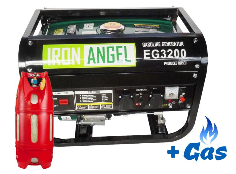 Двопаливний генератор Iron Angel EG3200 LPG