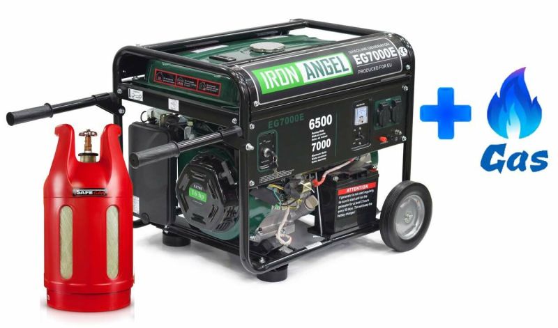 Двохпаливний генератор Iron angel EG7000e LPG