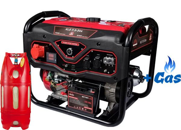 Двопаливний генератор Vitals KLS 7.5-3be ГАЗ-БЕНЗИН